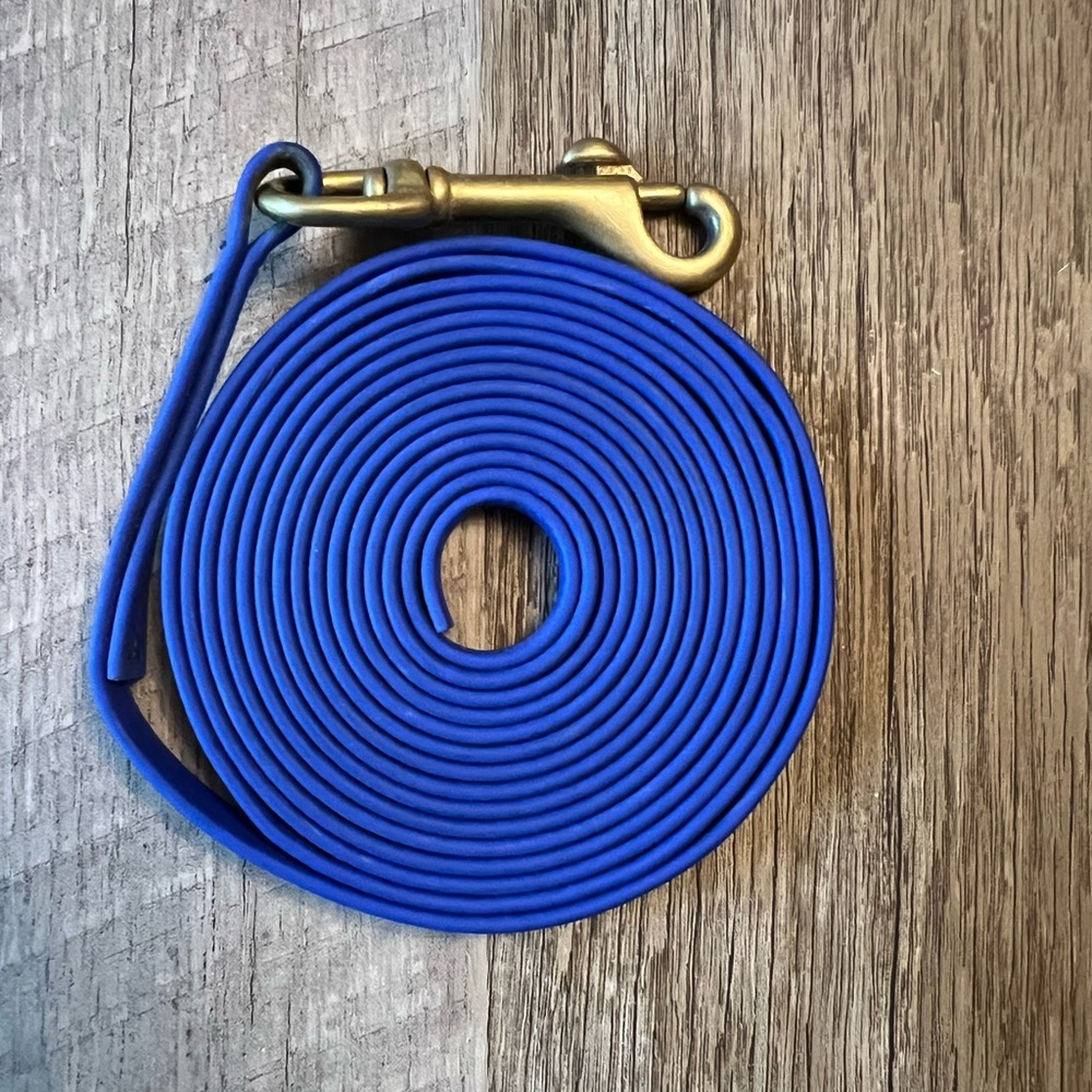 Custom 10’ long line dog leash - 3/8” thick. Lightweight. Extra heavy clasp. New